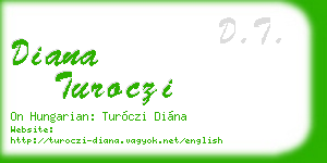 diana turoczi business card